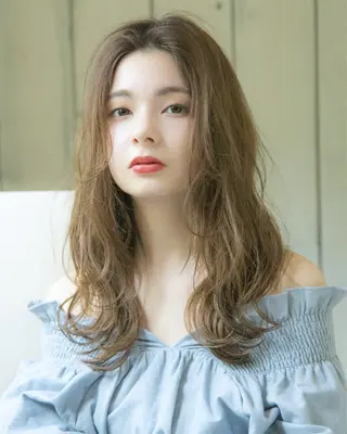セミロング マンツーマン施術 山口つよしのヘアスタイル