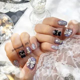 ネイル 23時まで❤︎韓国、 ワンホンネイルのネイルデザイン