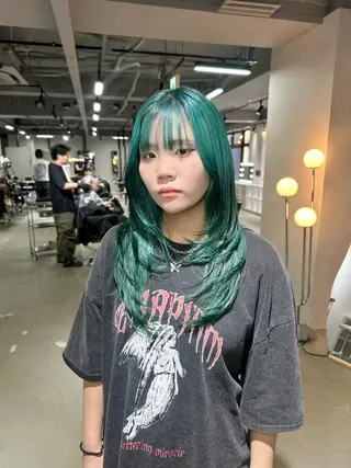 ロング 韓国レイヤ ー支持No.1renのヘアスタイル
