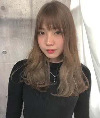 セミロング カラー ヘアアレンジ 早瀬裕之 パーマのヘアスタイル