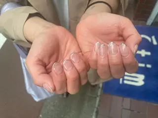 ネイル はばすみれ🎀ﾈｲﾙ 光ﾌｪｲｼｬﾙ ﾍｱのネイルデザイン