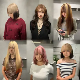 ミディアム デザイン🥇複雑履歴 ハイトーン特化のヘアスタイル