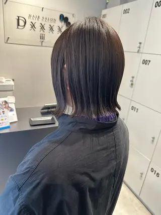 ミディアム カラー 透明感カラー/ボブ /佐藤伶のヘアスタイル