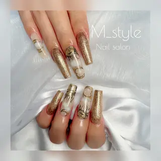 ロング ネイル 下妻ネイルサロン/ 持ちの良いネイルのネイルデザイン
