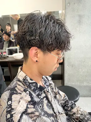 パーマ ヘアアレンジ メンズ 🌷FUKA🌷 まろやかハイトーンのヘアスタイル