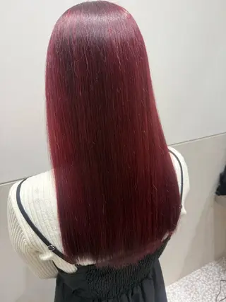 セミロング カラー インナーカラー 推し ブリーチ 髪質改善のヘアスタイル