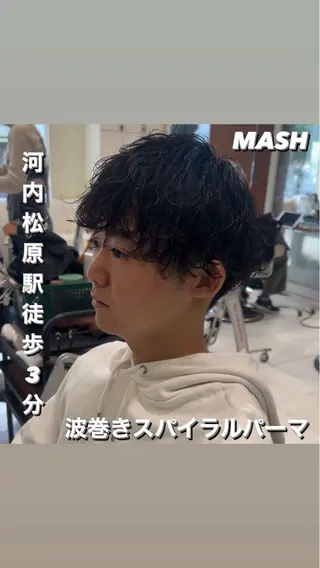 パーマ メンズ メンズサロンGRIT 店長 深山一平のヘアスタイル