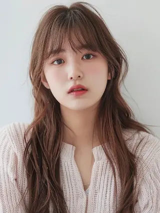 ロング しもかわ かほのヘアスタイル