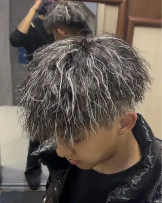 カラー パーマ メンズ メンズ特化⚡️パーマ テッタのヘアスタイル