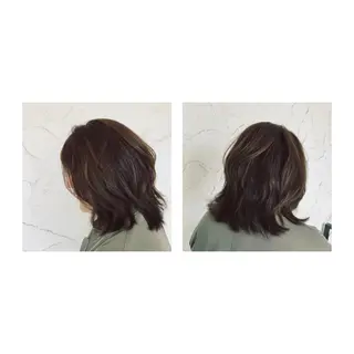 ミディアム カラー Jill franc _ ayanoのヘアスタイル