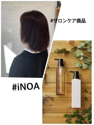 ミディアム カラー 縮毛矯正&髪質改善 西野のヘアスタイル