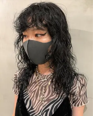 セミロング カラー パーマ 優作 〜圧倒的信頼〜のヘアスタイル