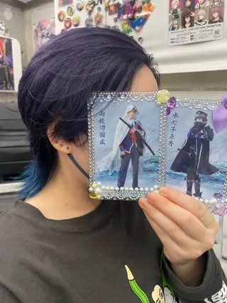 ロング カラー インナーカラー 推し ブリーチ  髪質改善のヘアスタイル