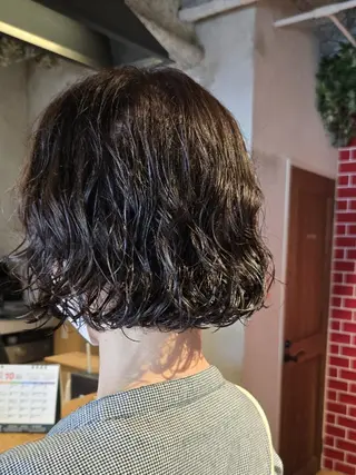 ショート パーマ 韓国好き🇰🇷 美容師MIKUのヘアスタイル
