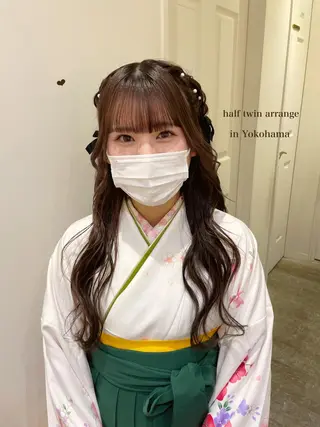 ロング ヘアアレンジ シールエクステ横浜 🐏☁️miminaのヘアスタイル