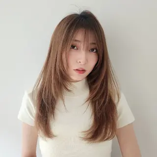 ロング カラー Nanako。/韓国 ハッシュカットのヘアスタイル