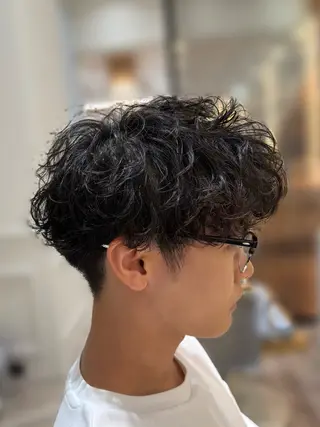 ショート ヘアアレンジ メンズ 大人メンズパーマ /石川瑠青のヘアスタイル