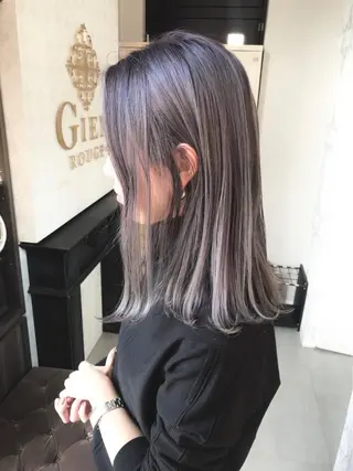 ミディアム カラー 久保 明日香のヘアスタイル