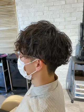 ショート パーマ メンズ 金子 富士のヘアスタイル