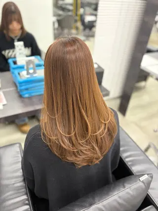 セミロング 💗韓国ヘア/透明感 💗若菜あいこのヘアスタイル