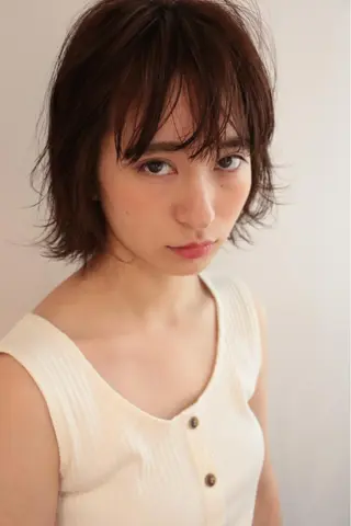 ショート カラー パーマ 安村 美奈のヘアスタイル