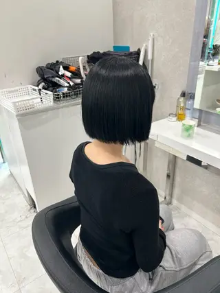 ミディアム カラー ヘアアレンジ 🎀RIN🎀 就活🩶暗髪カラーのヘアスタイル