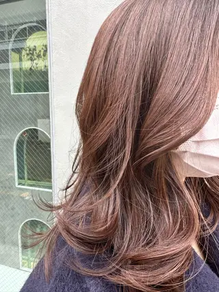 セミロング カラー マンツーマンサロン 髪質改善⭐︎代官山のヘアスタイル