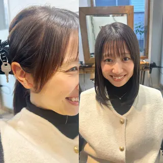 ミディアム カラー newline銀座所属・👑銀座ショート/ 絶壁補正/金子涼👑のヘアスタイル