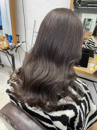 ロング カラー 韓国ヘア/暖色カラー 新美多英のヘアスタイル