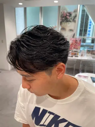 メンズ 女性モデル募集中‼️ メンズパーマ片岡優介のヘアスタイル