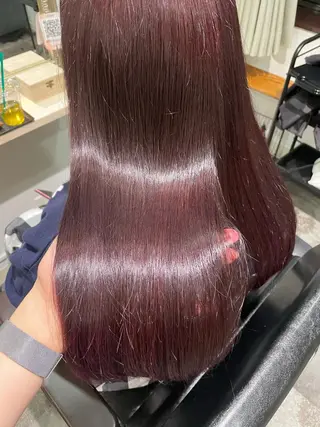 ロング カラー ayaka 縮毛矯正レイヤーのヘアスタイル