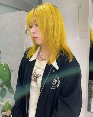 ロング カラー ダブルカラー,透け カラーHINARIのヘアスタイル