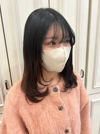 ロング 梅田美容室/ ウルフカットのヘアスタイル