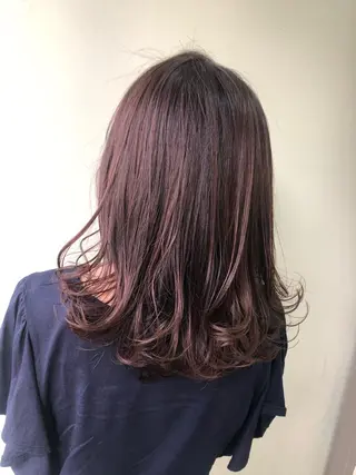 ミディアム カラー 大久保 真希のヘアスタイル