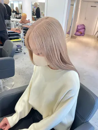 セミロング カラー 🎗副店長/井上 竜 ブリーチ指名No.1のヘアスタイル