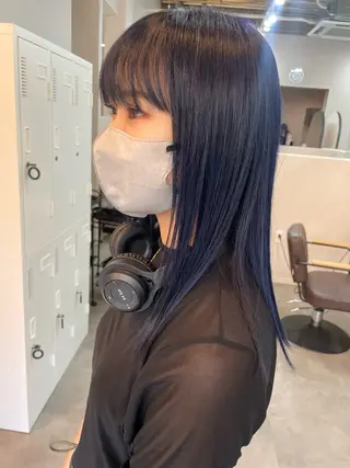 ミディアム カラー 限定1名撮影モデル 村中衣里のヘアスタイル