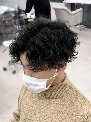 メンズ 🍐シャドウパーマ メンズ特化/守岡🍐のヘアスタイル