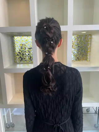 ロング ヘアアレンジ マキノ キョウカのヘアスタイル