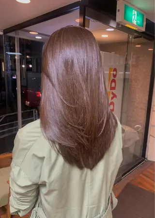 セミロング カラー 矢野 晃平のヘアスタイル