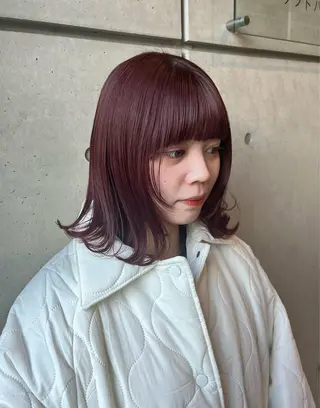 ミディアム カラー 透明感カラー人気 ナンバーワンMIYUのヘアスタイル
