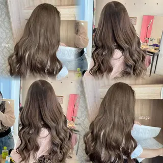 ロング カラー 韓国風ハッシュカット 似合わせレイヤー池袋のヘアスタイル