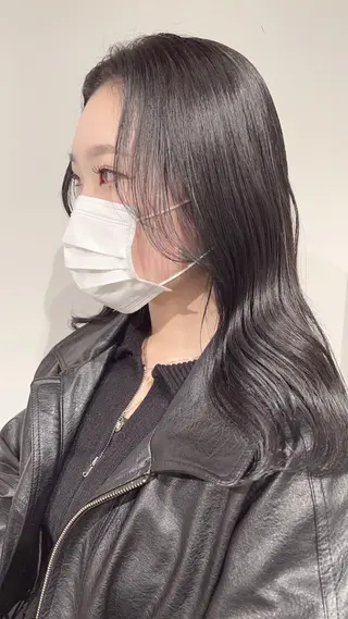 ロング カラー スキバサミを使わない カット🌼唯🌼のヘアスタイル