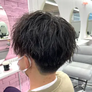 パーマ メンズ メンズ特化/パーマ/ ブリーチ/福島 千颯のヘアスタイル