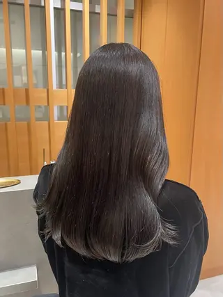セミロング カラー カットパーマモデル 募集中🧺アンジュのヘアスタイル