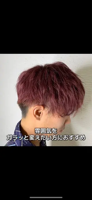 ショート カラー メンズ 櫂斗／透明感カラー／ 大宮／モデル様募集のヘアスタイル