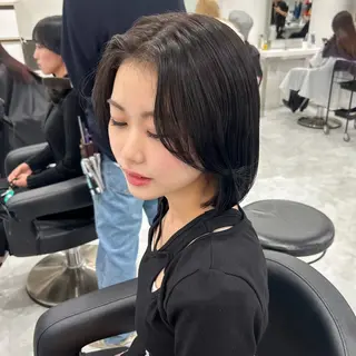 ロング カラー パーマ ヘアアレンジ メンズ キッズ 盛れ韓国ハイトーン 🎀Himari🎀のヘアスタイル