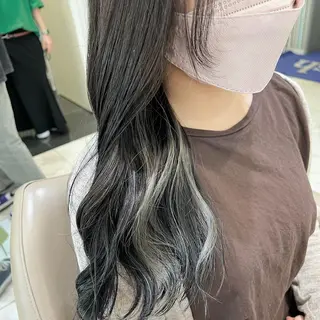 ロング カラー 三箇島陽香/髪質改善 クロスパーマ縮毛矯正のヘアスタイル