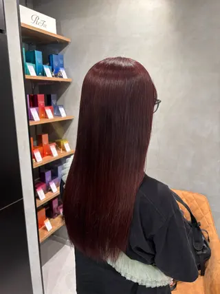 ロング カラー 艶カラー✨️縮毛矯正 ×耳ツボ💠mamiのヘアスタイル