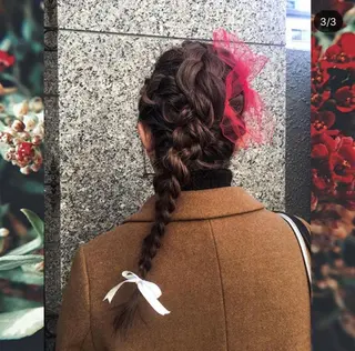 カラー ヘアアレンジ 桃果 momokaのヘアスタイル