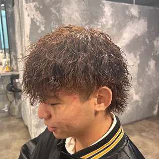 ショート カラー パーマ ヘアアレンジ メンズ キッズ 🔷横浜1のパーマ 職人🔷将太郎のヘアスタイル